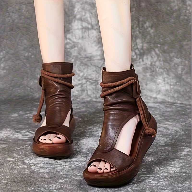 StrideLuxe™ Open-Toe Wedge Heels