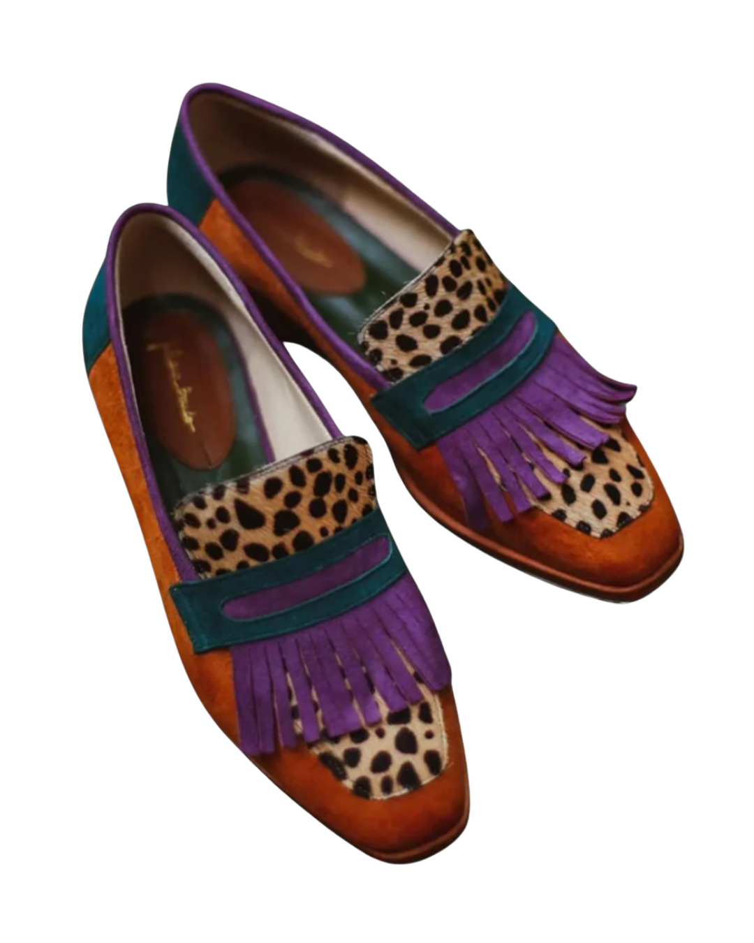 Henny | Brown Loafers with Leopard Pattern