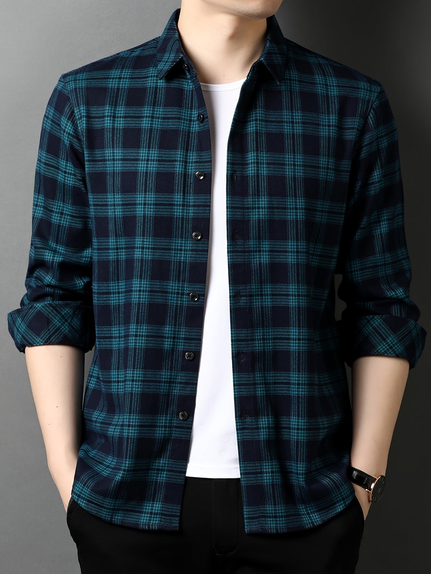 PlaidCraft™ Men’s Long Sleeve Shirt