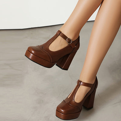 Eleganzia™ Mary-Jane Block Heel Pumps