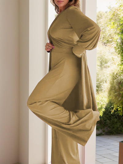 Elyria™ Slit Round Neck Lounge Set