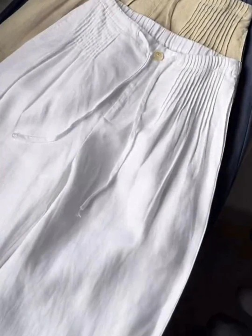 Camille™ Wide-Leg Cotton Linen Pants