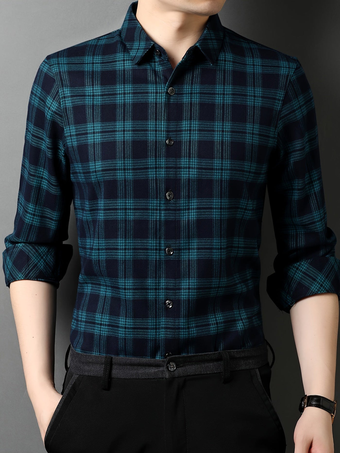 PlaidCraft™ Men’s Long Sleeve Shirt