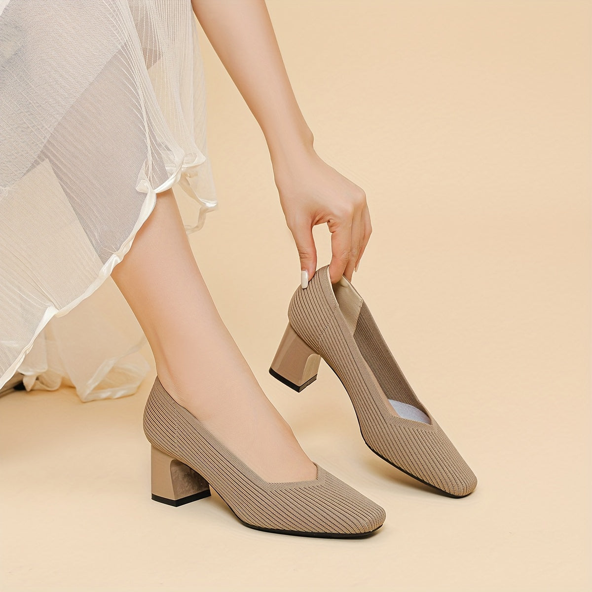 Marie™ – Comfortable Block Heel Pumps for All-Day Pain-Free Support