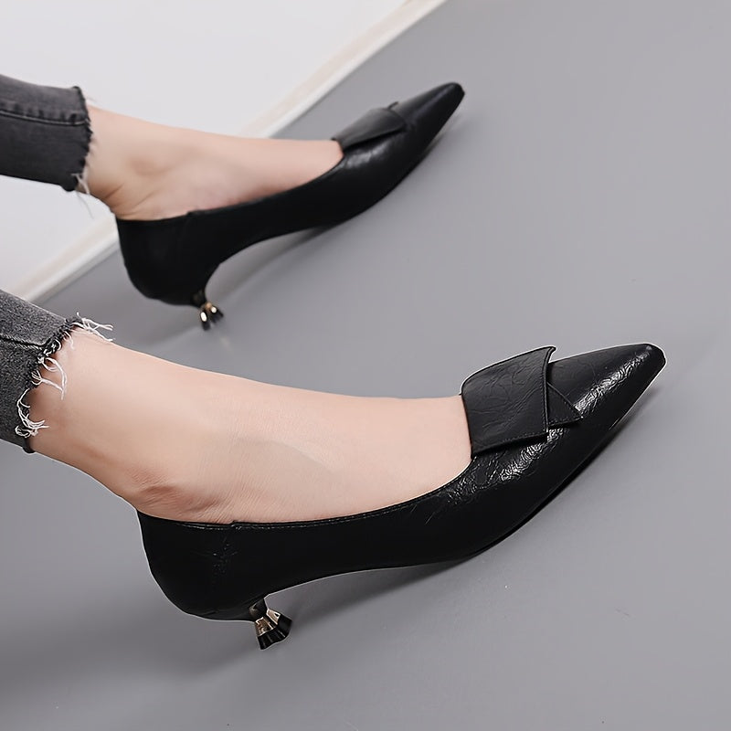 GraceBow™ Women’s Black Stiletto Heels