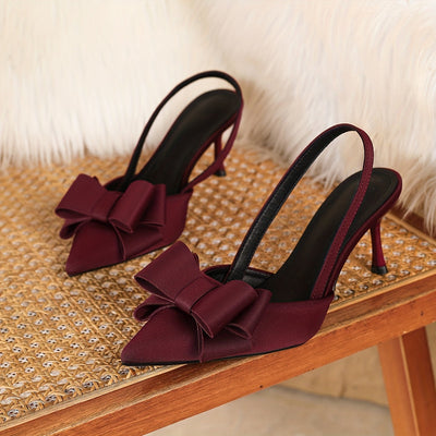 BellaBow™ Pointed-Toe Stiletto Heels
