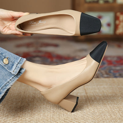 Parisienne™ Two-Tone Square Toe Pumps