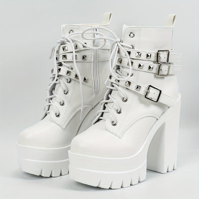 BoldStride™ Punk-Inspired Lace-Up Boots