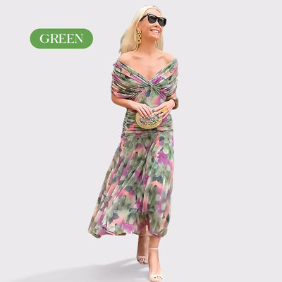 FloraBelle™ Off-Shoulder Dress