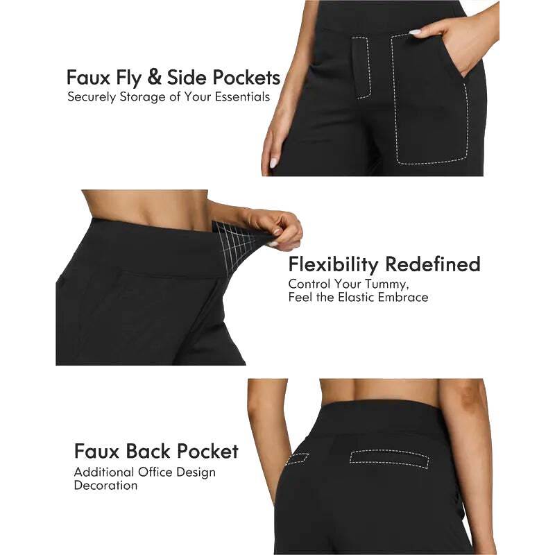 EleganceFlex™ – Women’s High-Waist Wide Leg Pants