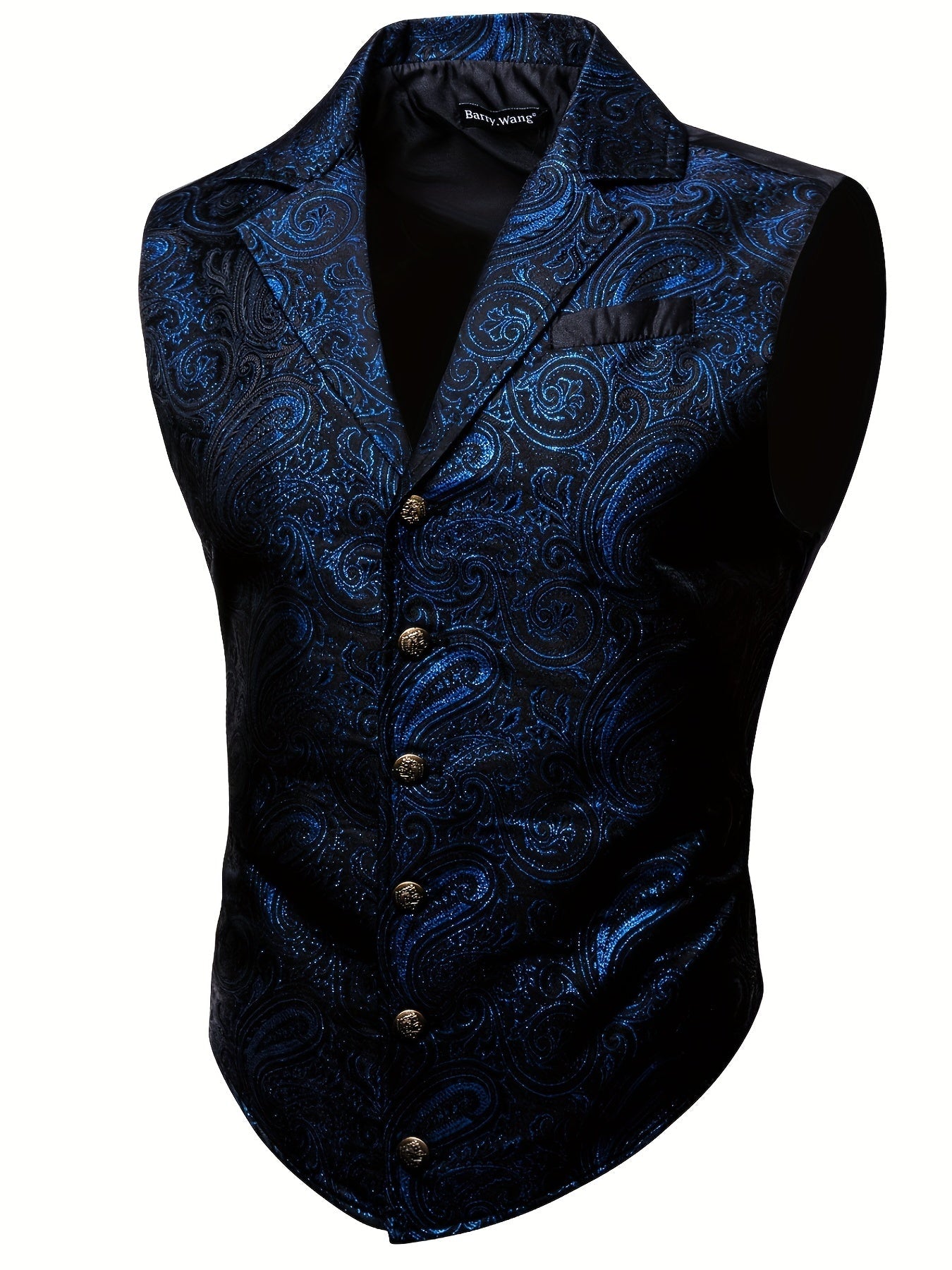 VictorianElegance™ Green Satin Jacquard Waistcoat