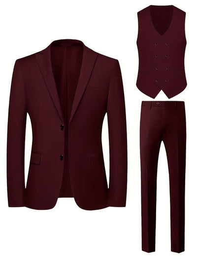 RegalForm™ | Men's 3-Piece Classic Suit Set