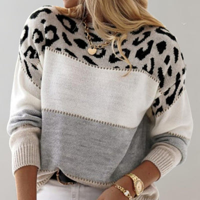 Maison Valmont™ Elegant Leopard Knit Sweater