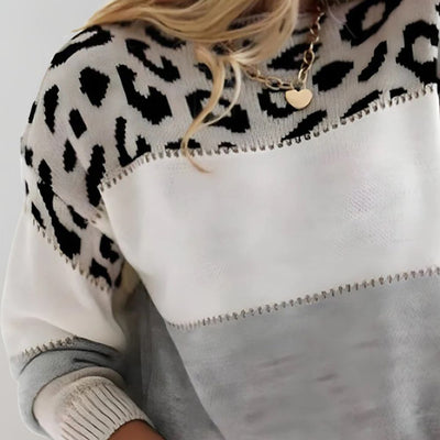 Maison Valmont™ Elegant Leopard Knit Sweater