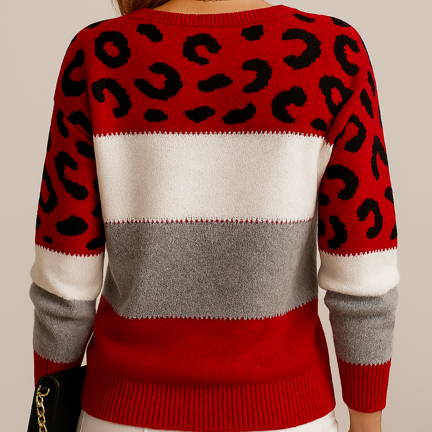 Maison Valmont™ Elegant Leopard Knit Sweater