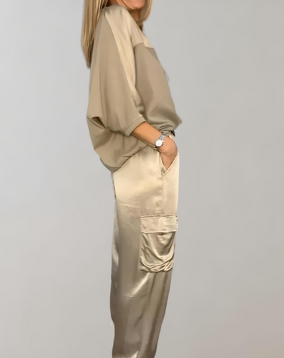 Miriam - Silky Cargo Lounge Set