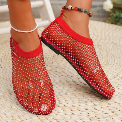 MIO™ | Crystal Rhinestone Flat Sandals