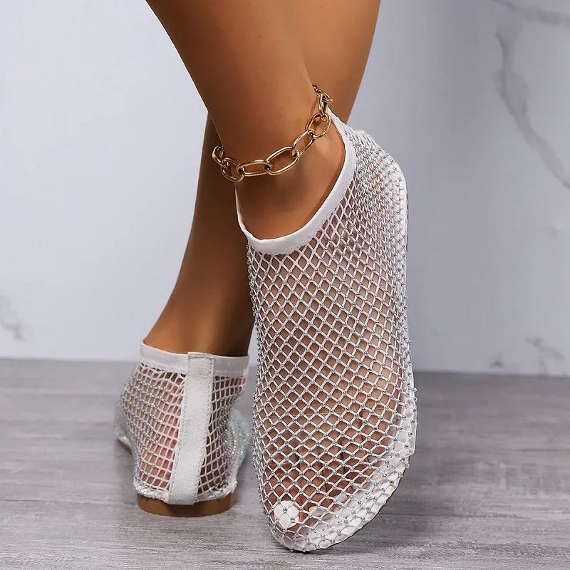 MIO™ | Crystal Rhinestone Flat Sandals