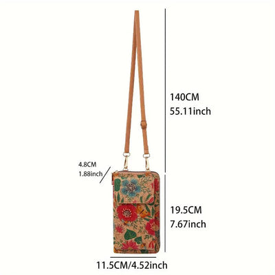 Julia - Boho floral crossbody wallet for women