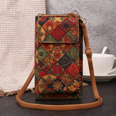 Julia - Boho floral crossbody wallet for women