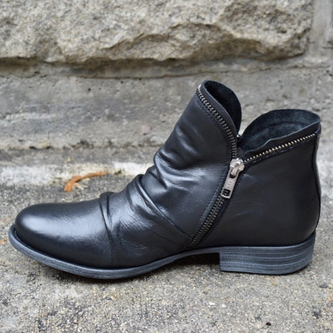 Nahla - British Style Platform Ankle Boots