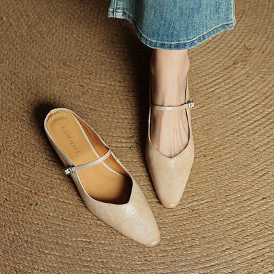 Veloria™ Luxe Leather Mules