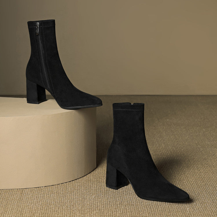 AloraLuxe™ – Genuine Suede Boots