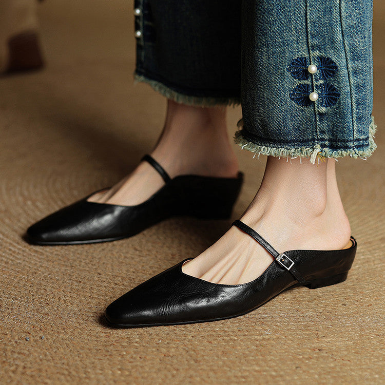 Veloria™ Luxe Leather Mules