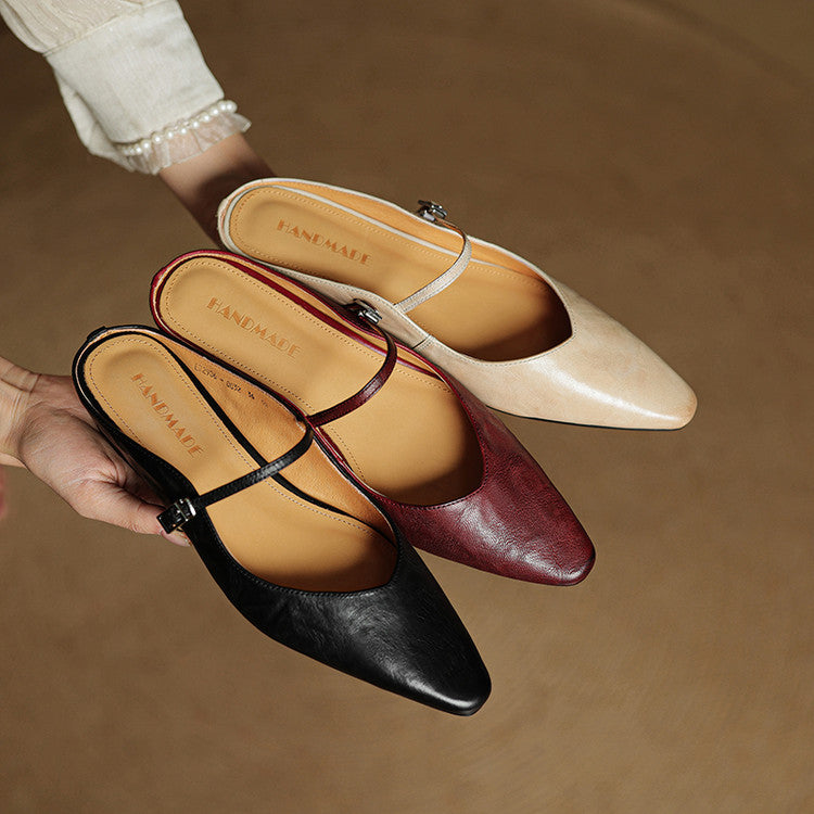 Veloria™ Luxe Leather Mules