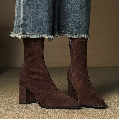 AloraLuxe™ – Genuine Suede Boots