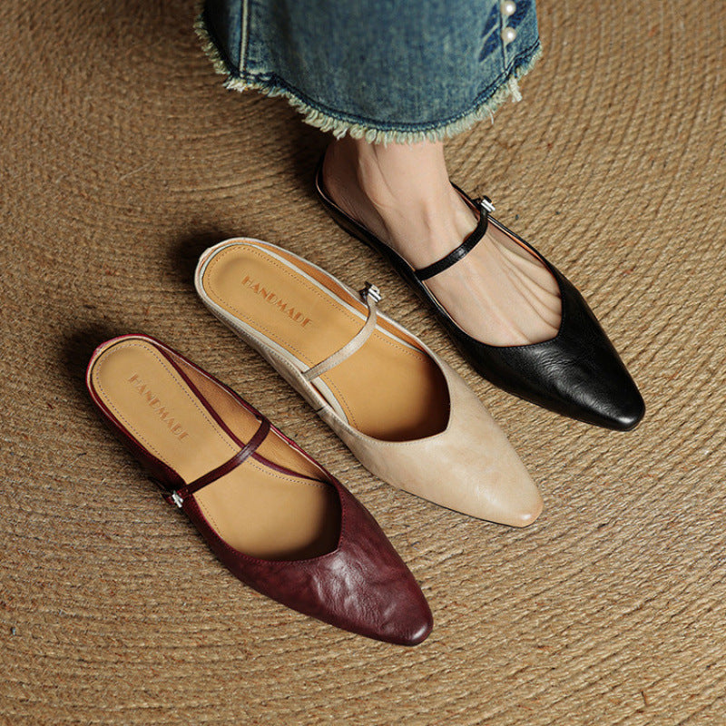 Veloria™ Luxe Leather Mules