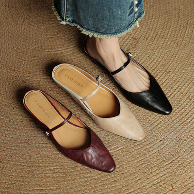 Veloria™ Luxe Leather Mules