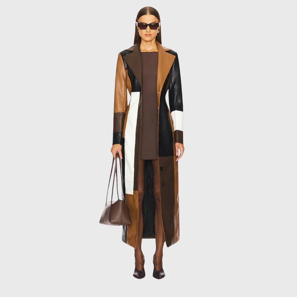 Aurora Patch™ – Women's Long Patchwork Coat