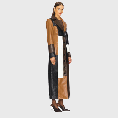 Aurora Patch™ – Women's Long Patchwork Coat