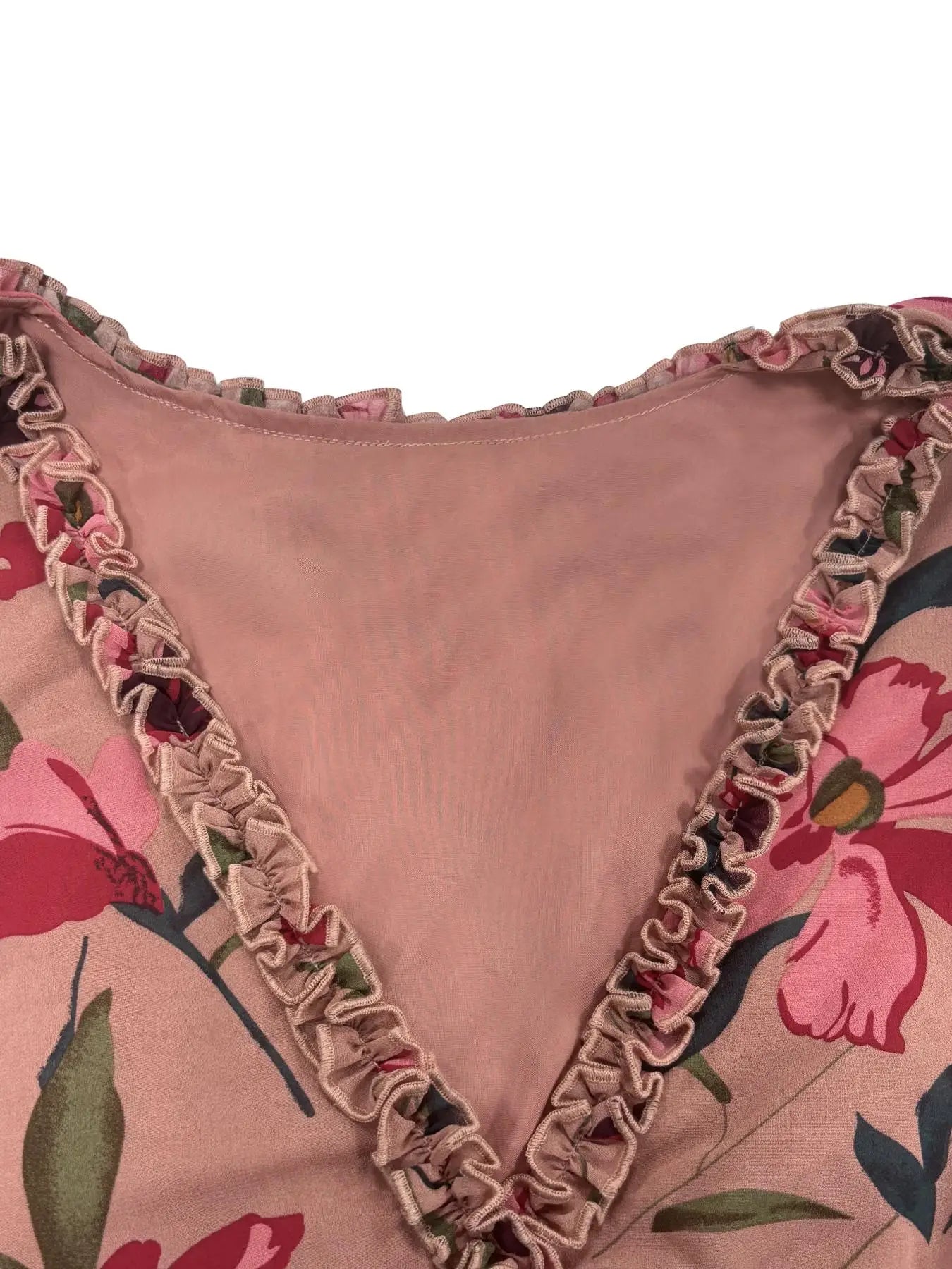 BloomEase™ Plus Size V-Neck Floral Dress