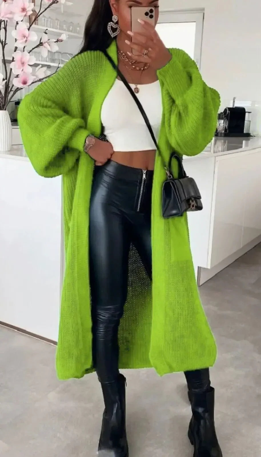 CozyCharm™ Oversized Knit Cardigan