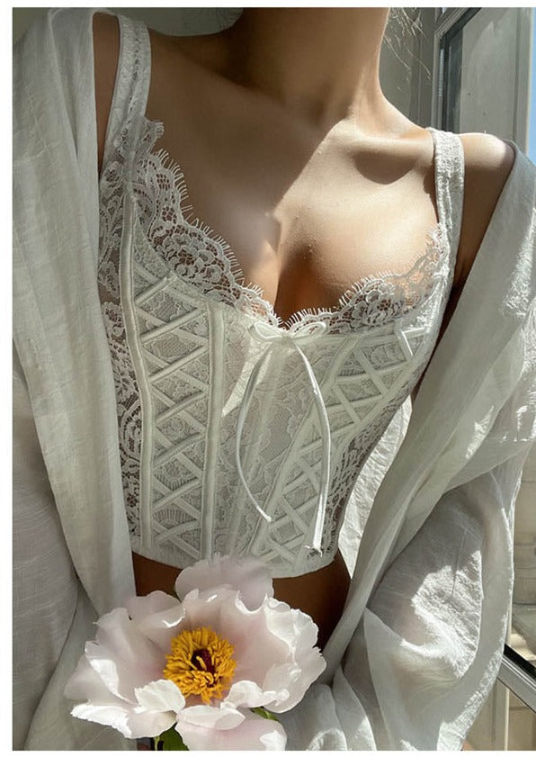 Celine - Embroidery French Corset Bra