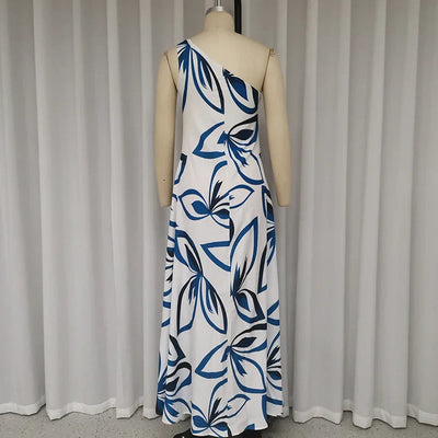 Ellafads™ | One-Shoulder Summer Maxi Dress