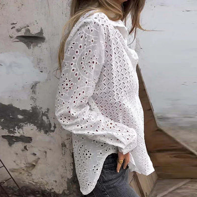 Adelisse™ | Embroidered Crochet Lace Blouse