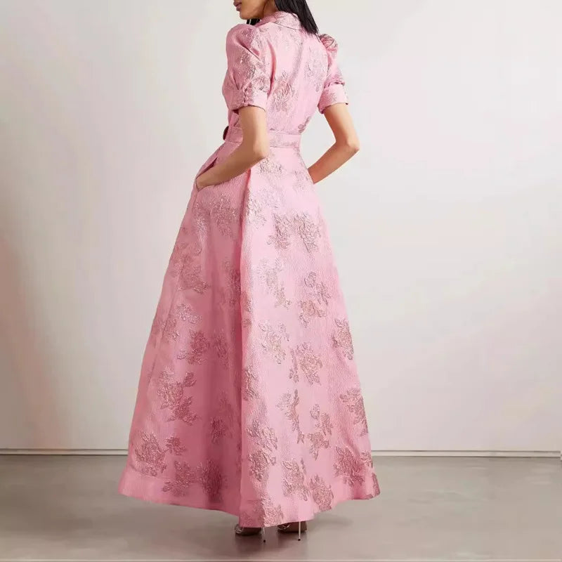 Roselle™ | Embroidered Belted Dress