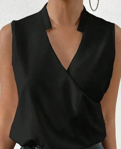 Tessa | Classic Sleeveless Solid Blouse