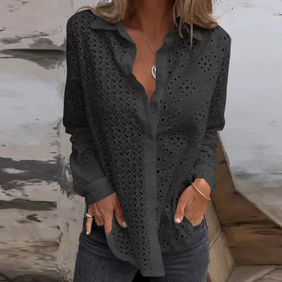 Adelisse™ | Embroidered Crochet Lace Blouse