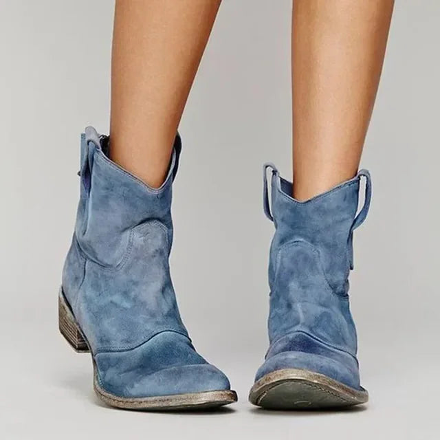 Sia - Retro-Inspired Cowboy Ankle Boots