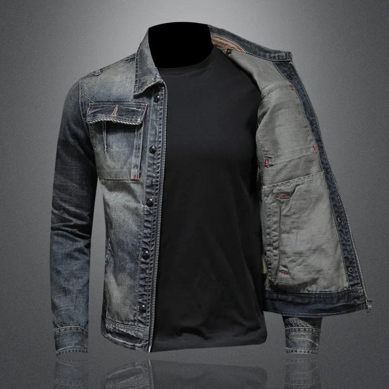 Radeko | Men’s Slim Fit Denim Jacket