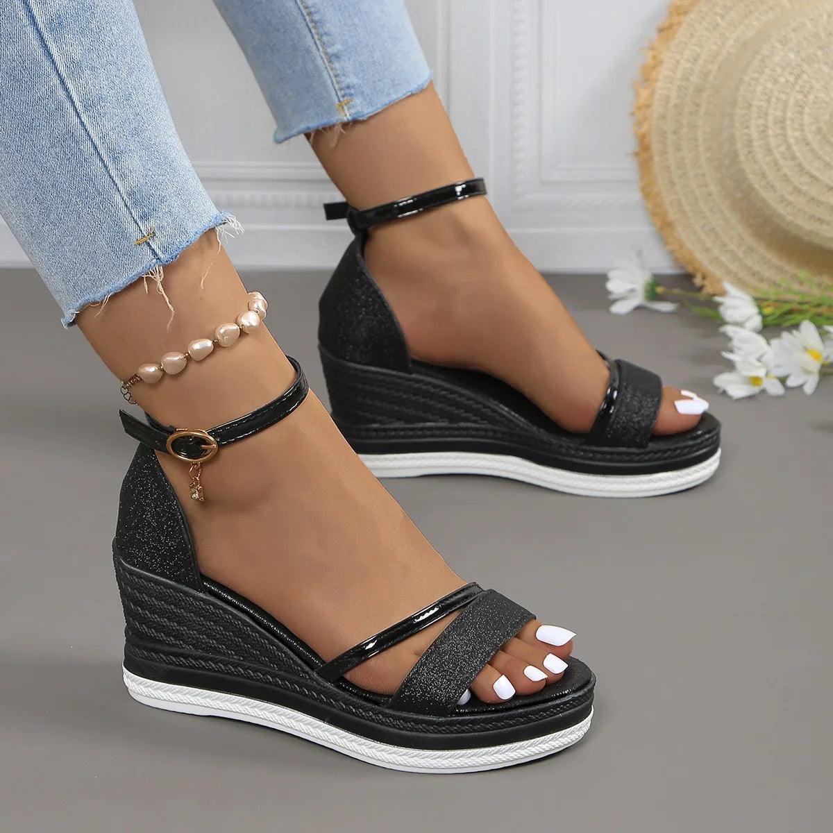 Maren - Comfortable Platform Wedge Sandals