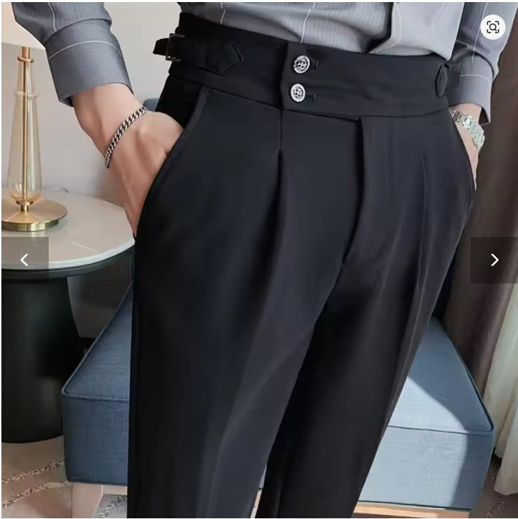 BritVogue™ | Men’s Classic Slim-Fit Business Trousers