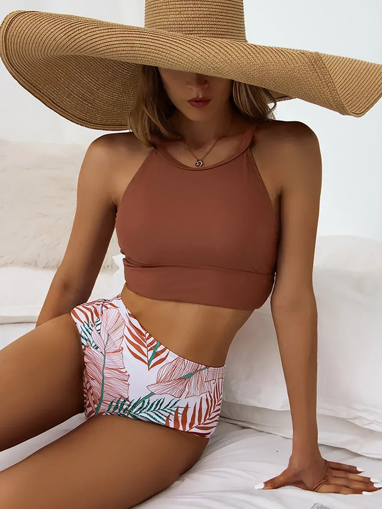 Sienna | Elegant High-Waisted 2-Piece Swimsuit