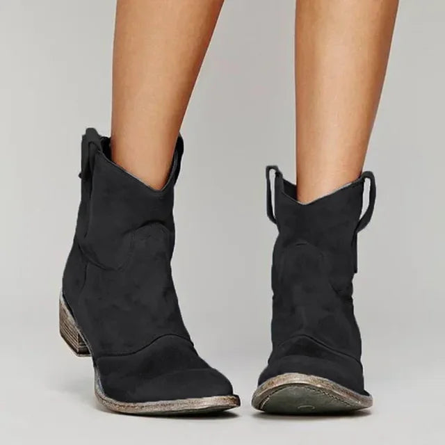 Sia - Retro-Inspired Cowboy Ankle Boots