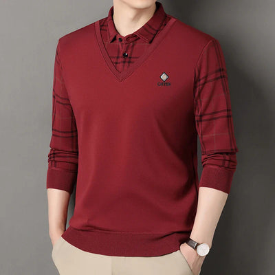 VeluMode™ | Men’s Winter Velvet Polo Pullover