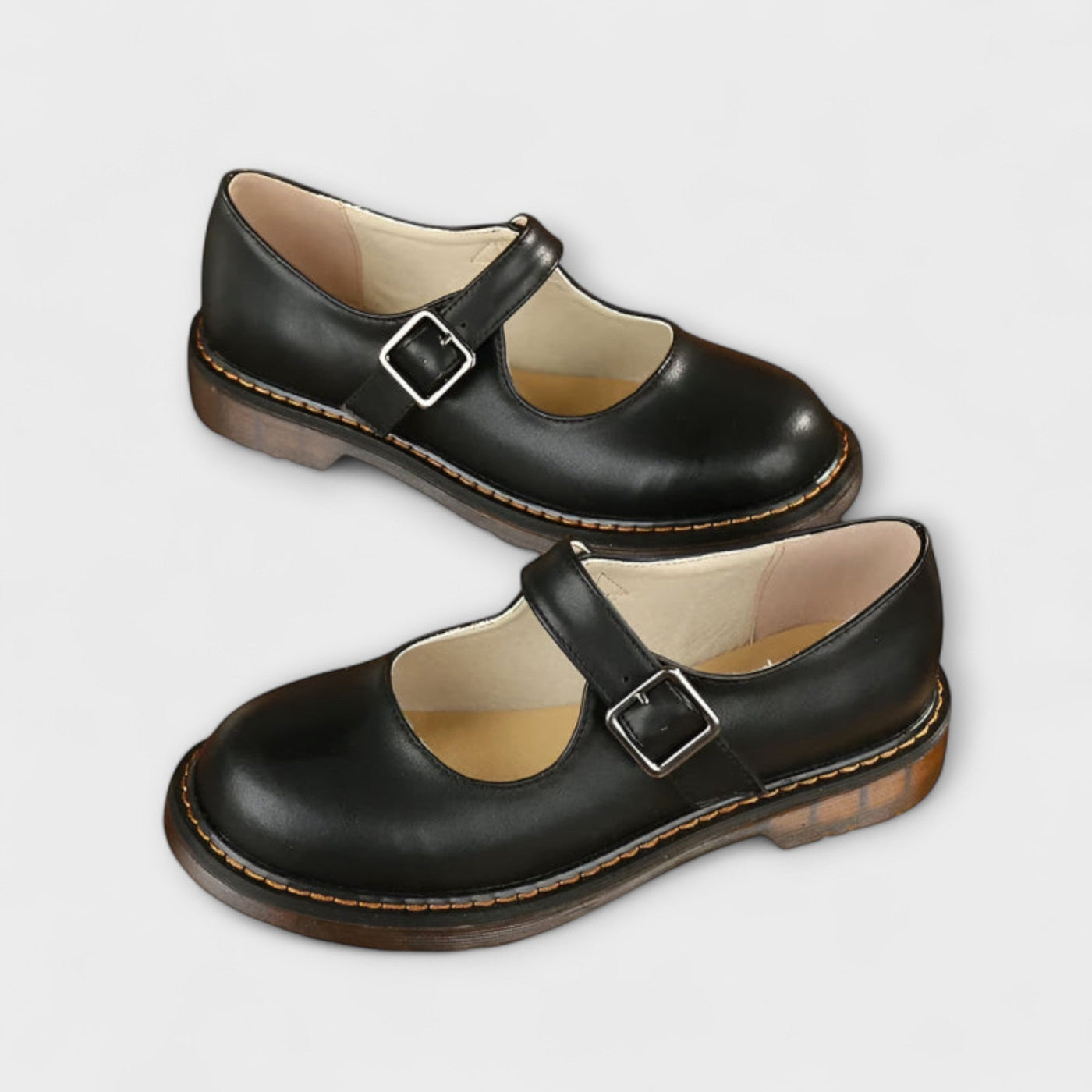 Mary | Classic Leather Shoes with Straps and Comfortable Sole